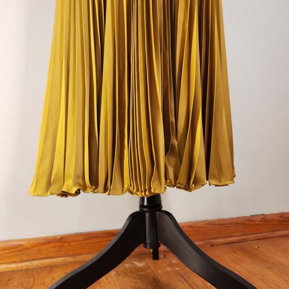 IEENA MAC DUGGAL NWT Pleated Cap Sleeve Chartreuse Dress 26483, Size 10 - Picture 9 of 15